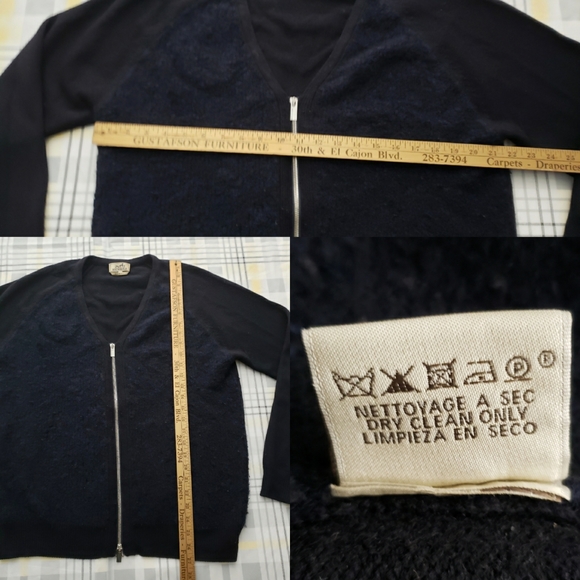 ‼️SOLD‼️ Vintage Hermes Cashmere Sweater Full Zip - Picture 3 of 16